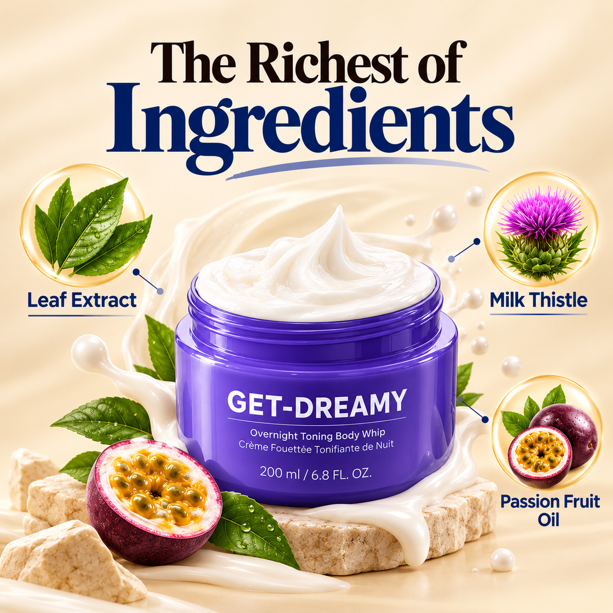 Get-Dreamy™ Overnight Body Whip – Your Nightly Secret to Silky Smooth Skin | 200ml
