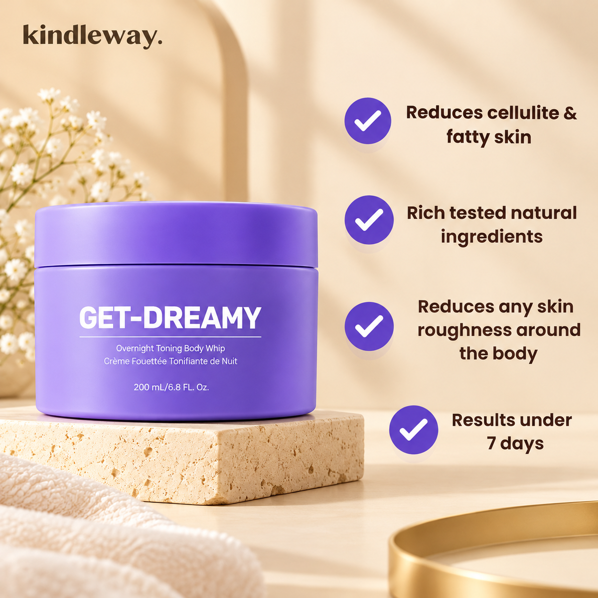 Get-Dreamy™ Overnight Body Whip – Your Nightly Secret to Silky Smooth Skin | 200ml