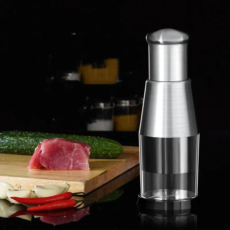 Stainless Steel Garlic Crusher & Vegetable Chopper